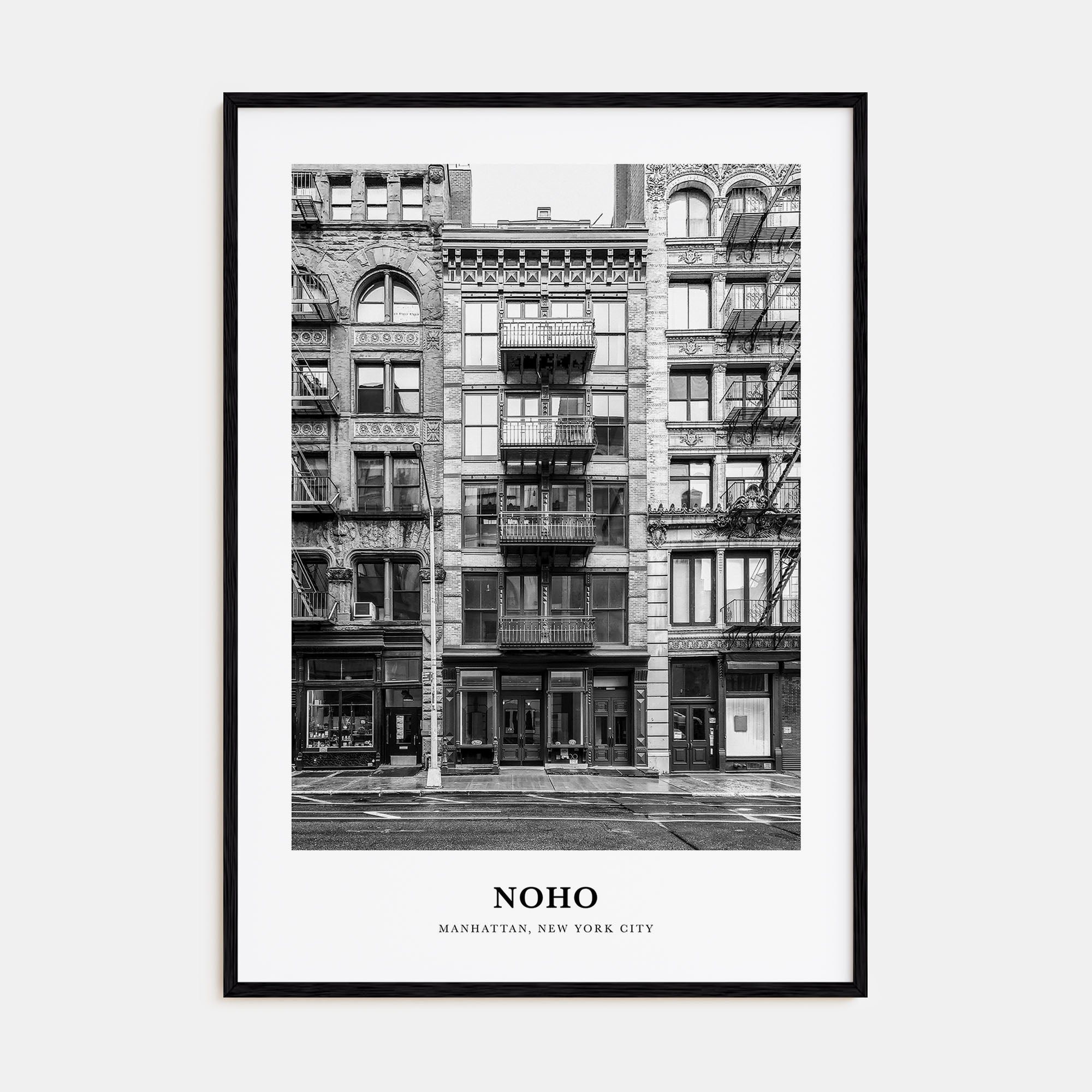 NoHo Portrait B&W Poster