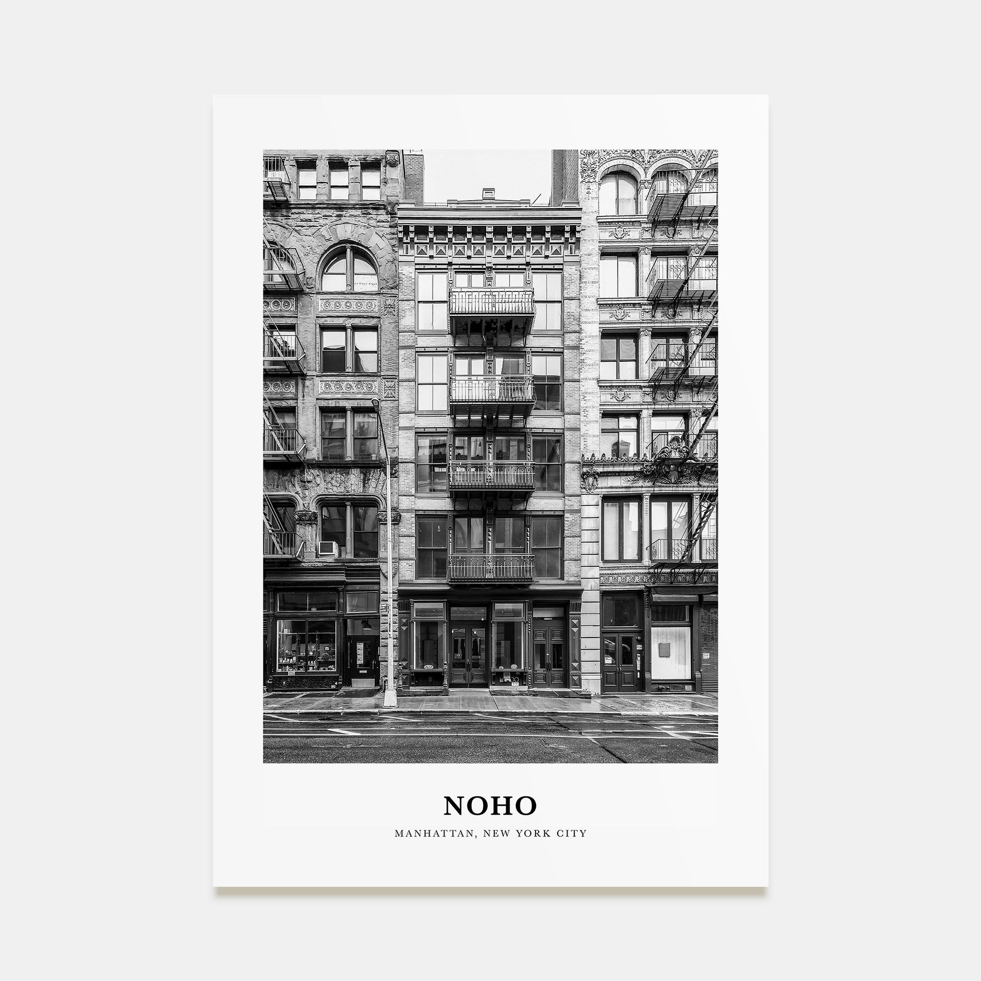 NoHo Portrait B&W Poster