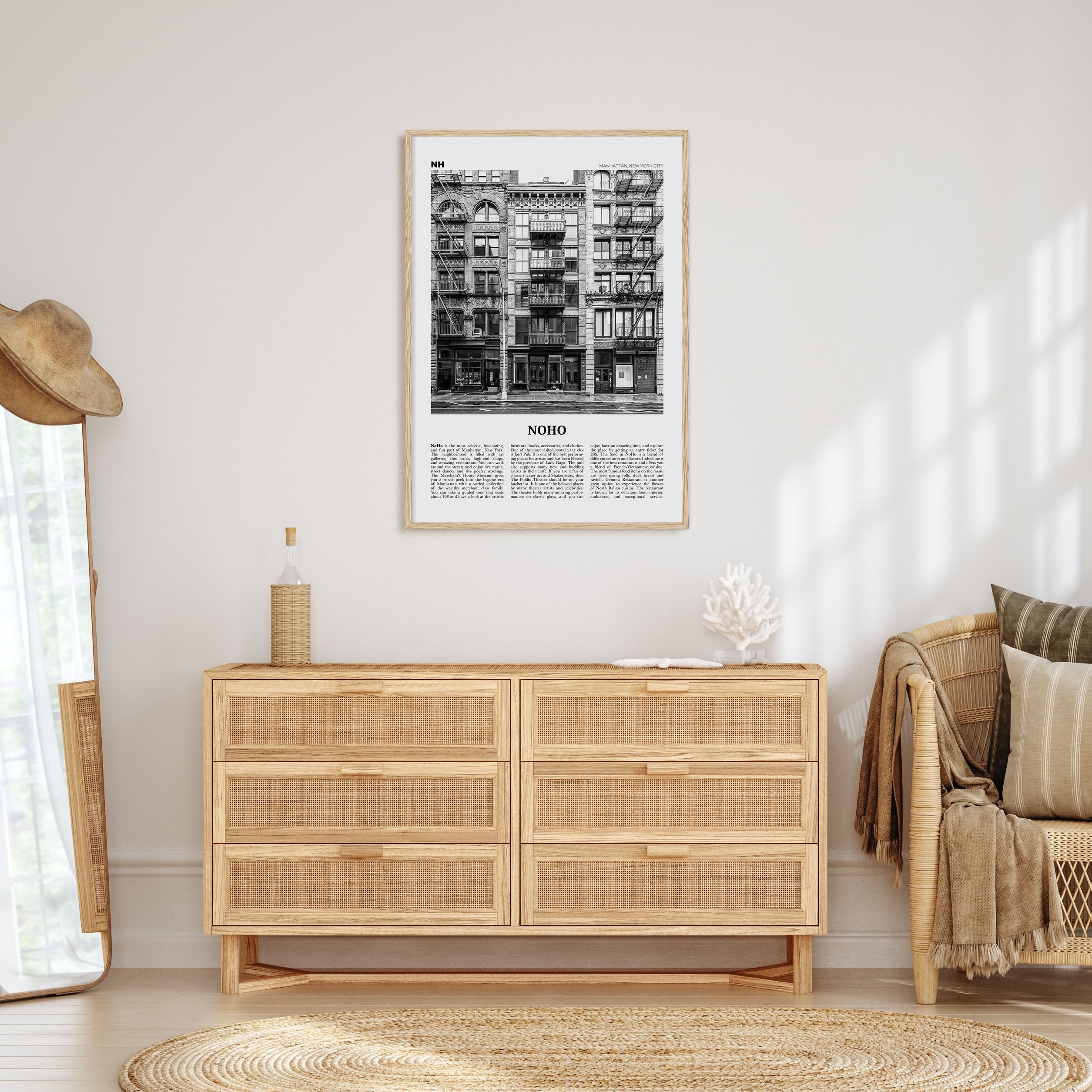 NoHo Travel B&W Poster