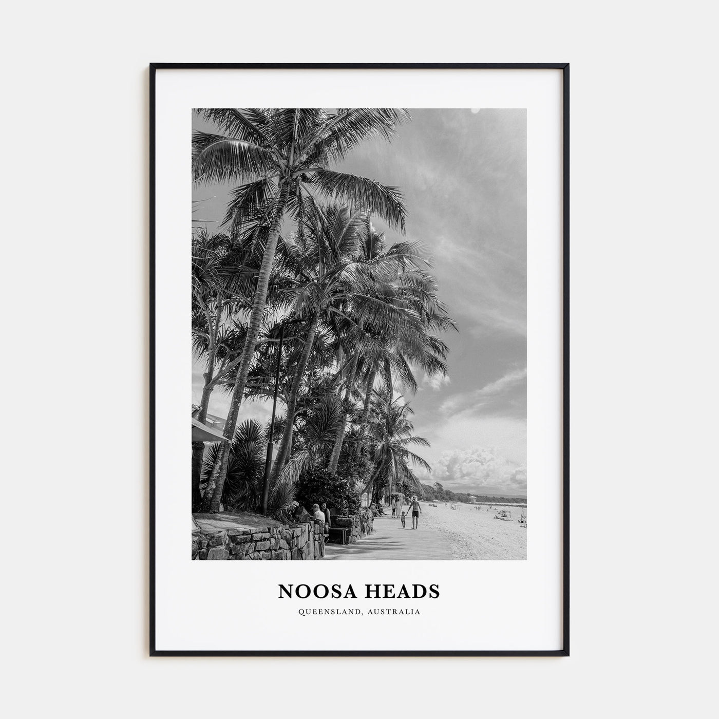 Noosa Heads Portrait B&W No 1 Poster