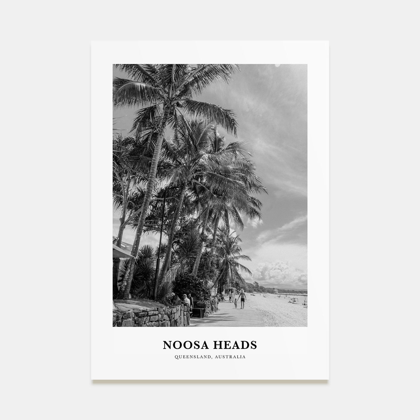 Noosa Heads Portrait B&W No 1 Poster