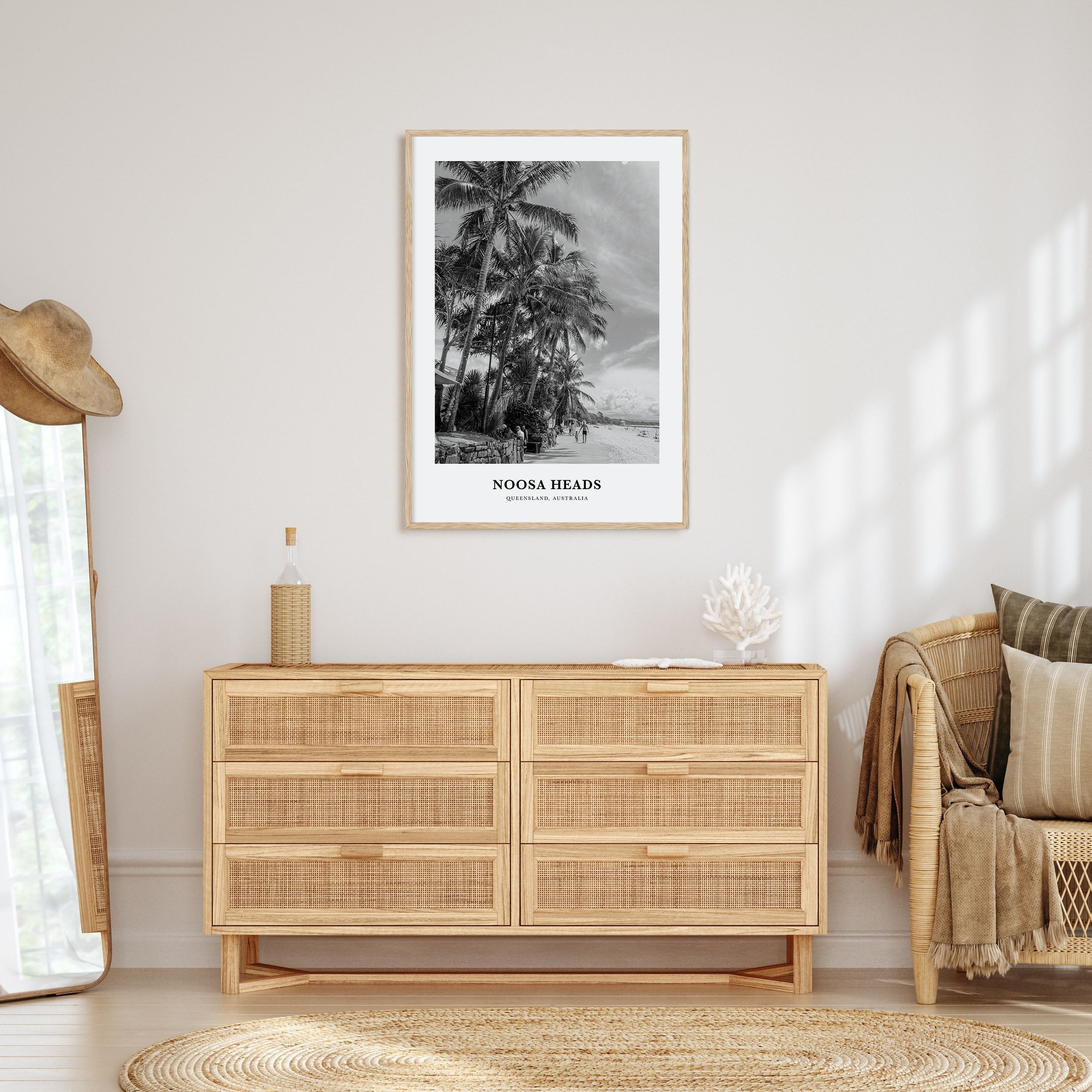 Noosa Heads Portrait B&W No 1 Poster