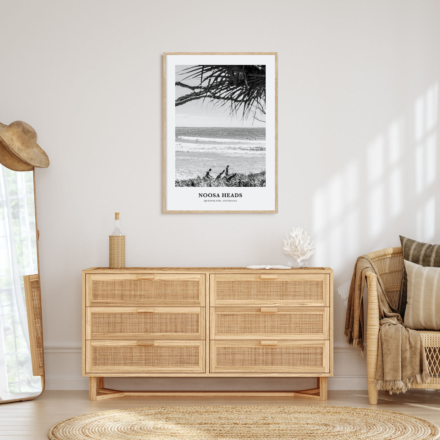 Noosa Heads Portrait B&W No 2 Poster