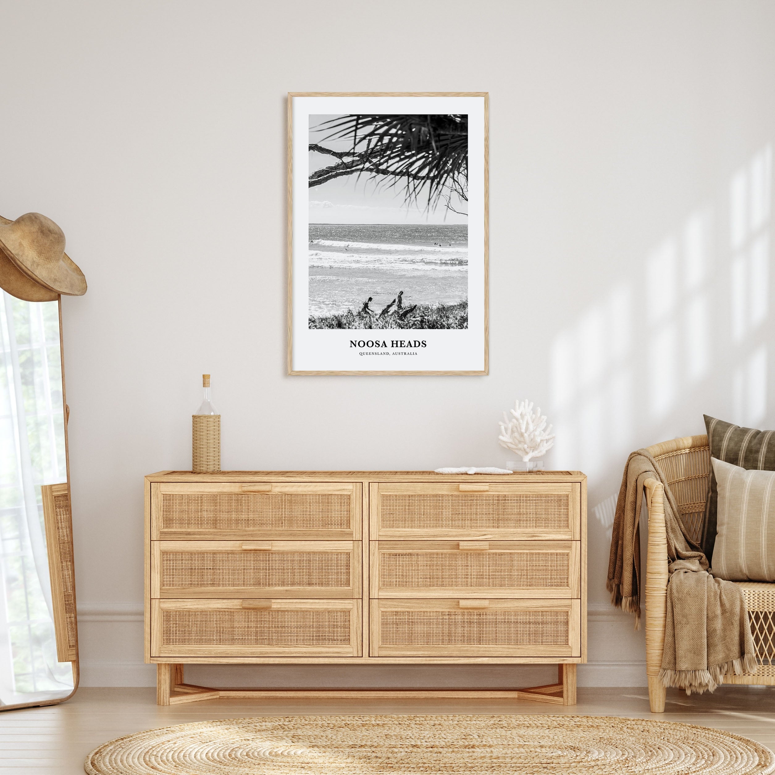 Noosa Heads Portrait B&W No 2 Poster