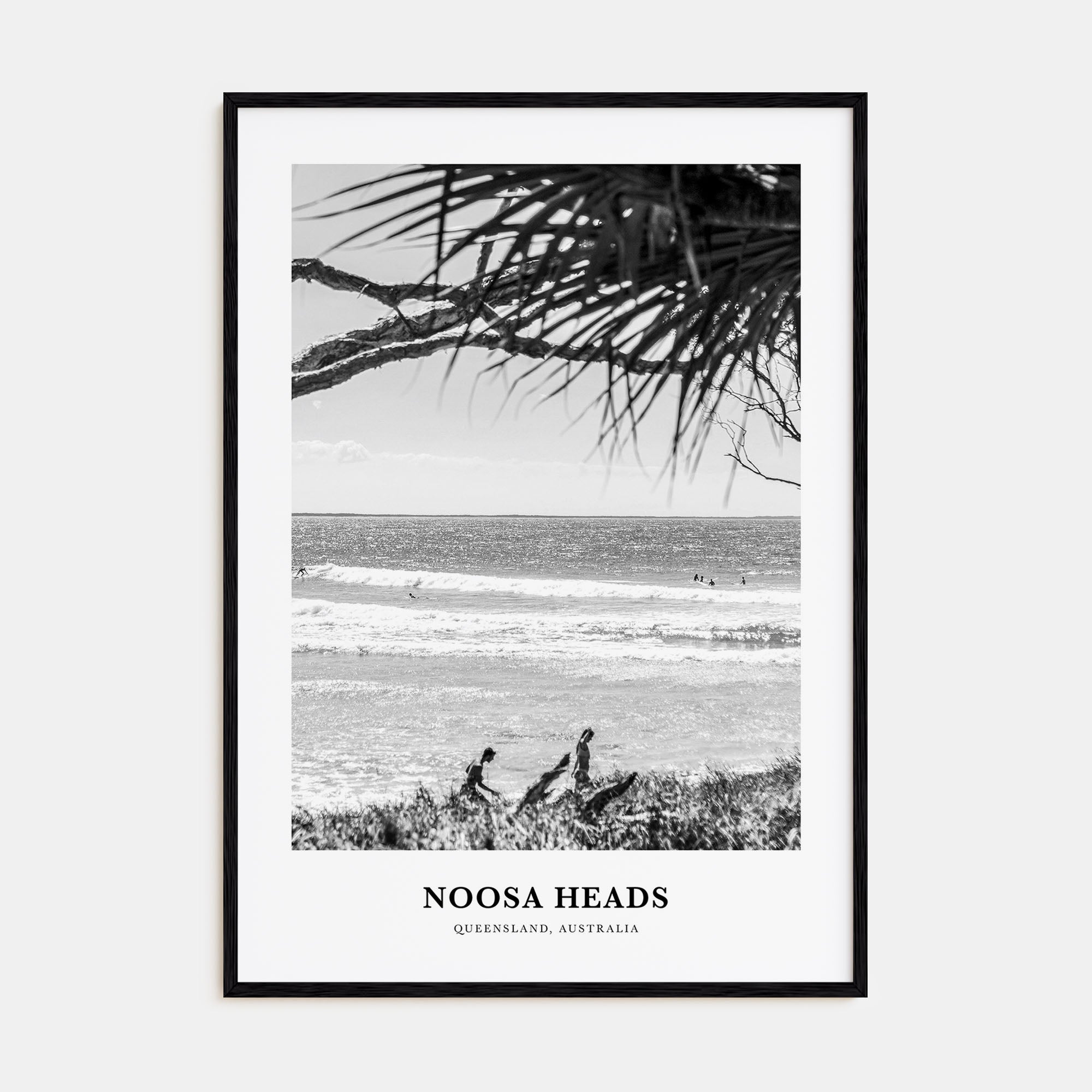 Noosa Heads Portrait B&W No 2 Poster