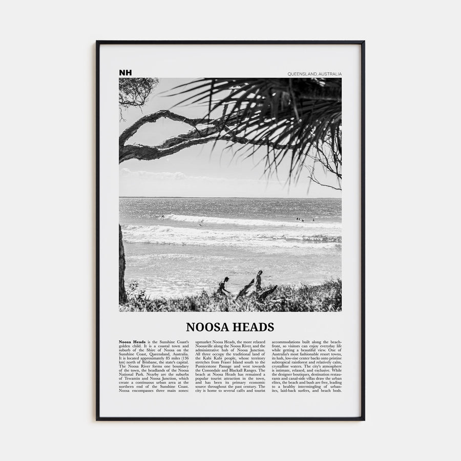 Noosa Heads Travel B&W No 1 Poster
