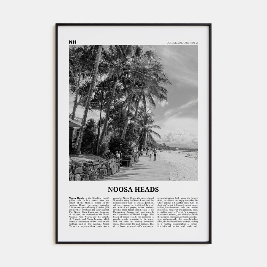 Noosa Heads Travel B&W No 2 Poster