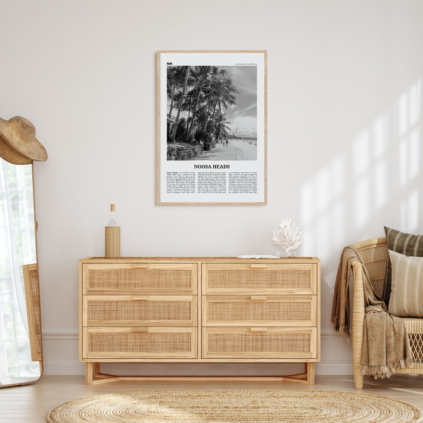 Noosa Heads Travel B&W No 2 Poster