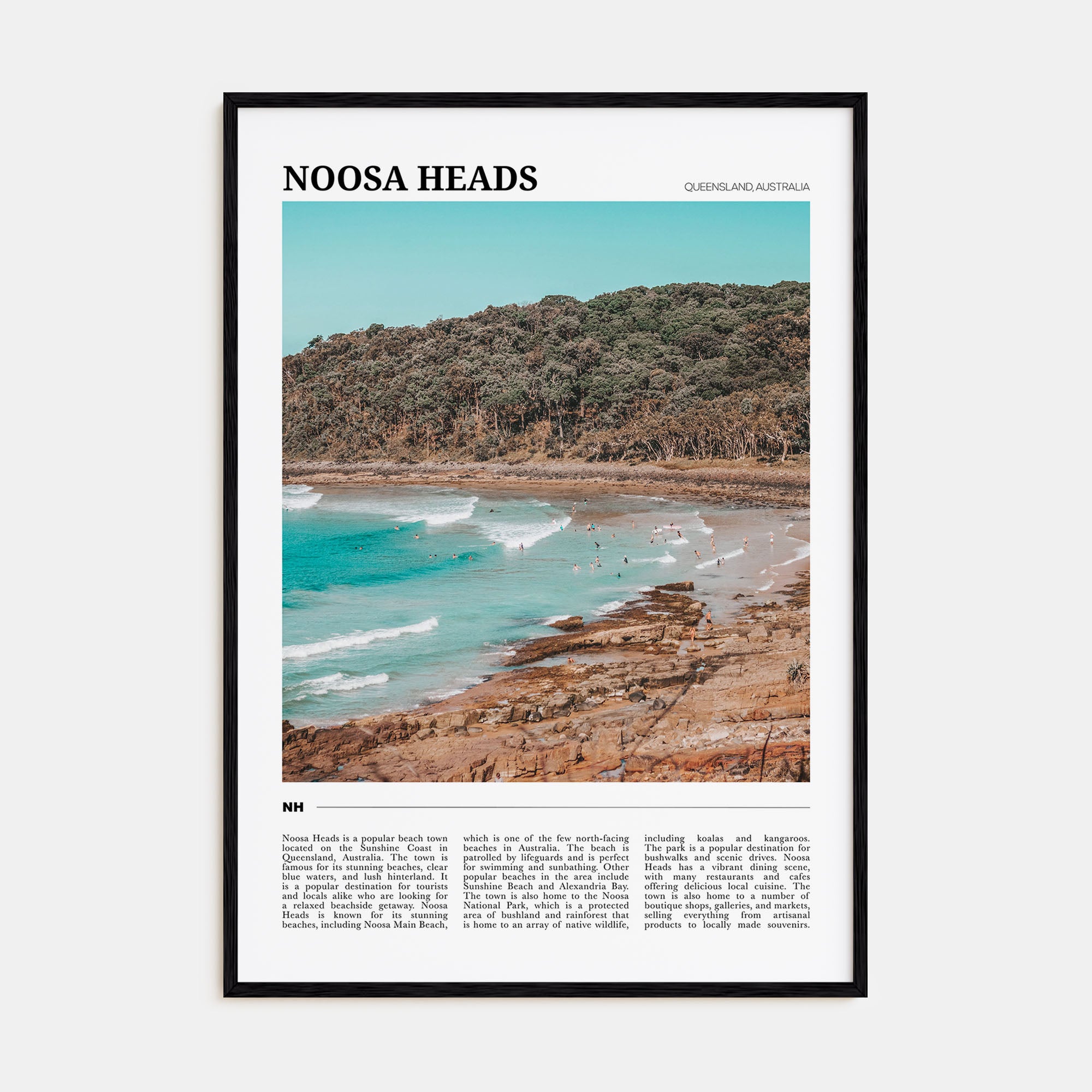 Noosa Heads Travel Color Poster