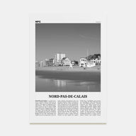 Nord-Pas-de-Calais Travel B&W Poster