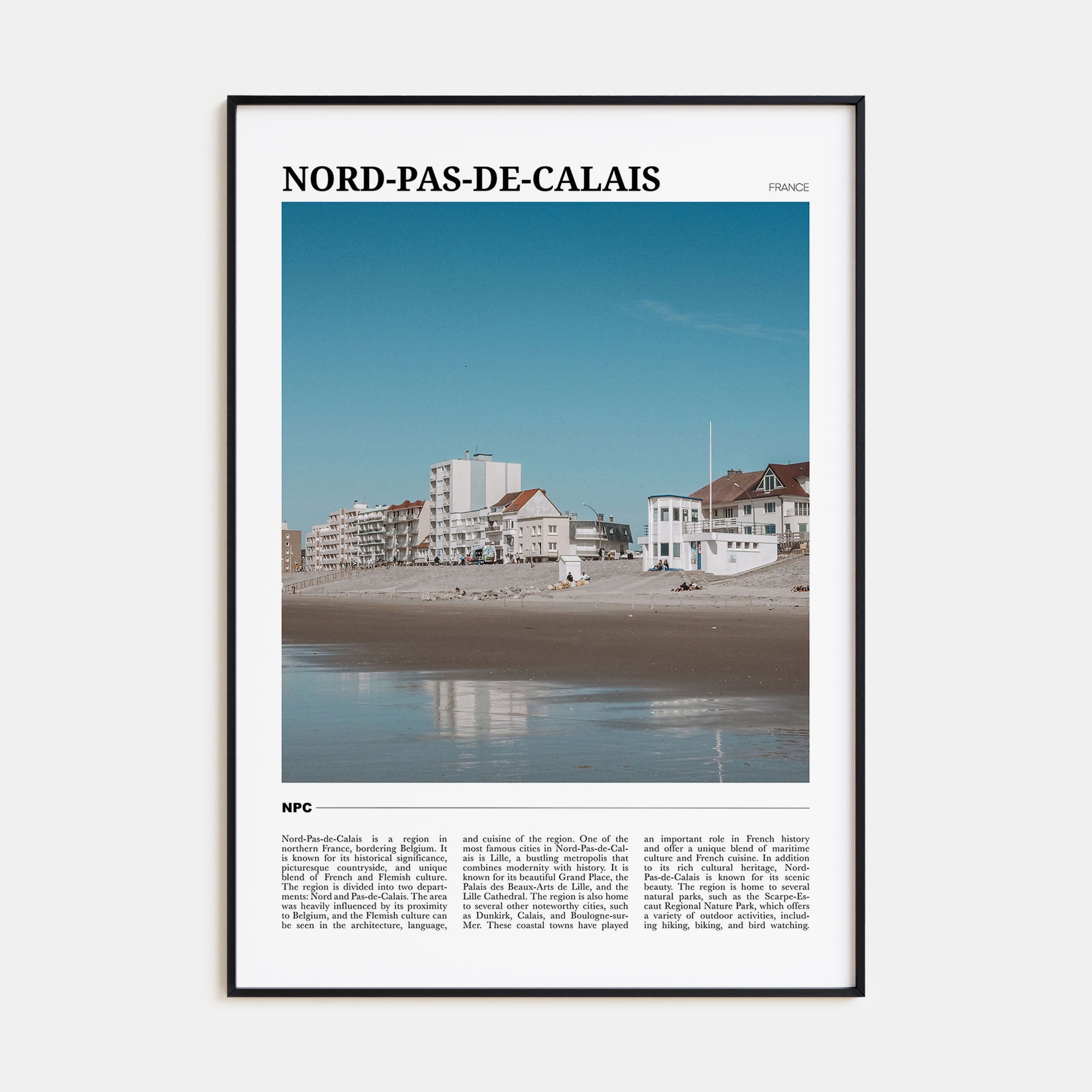 Nord-Pas-de-Calais Travel Color Poster