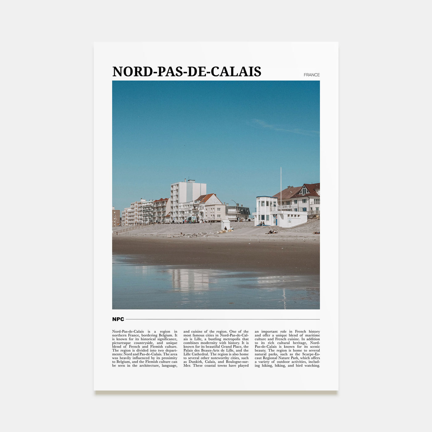 Nord-Pas-de-Calais Travel Color Poster