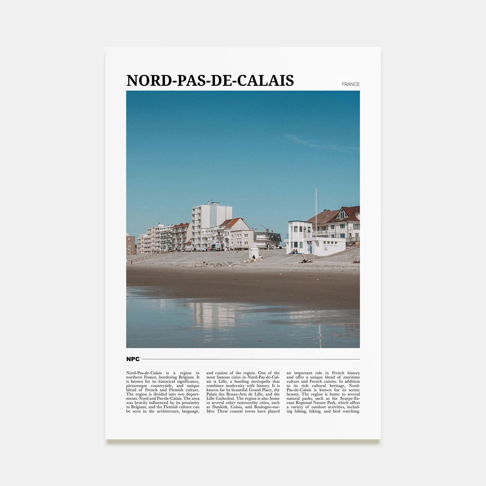 Nord-Pas-de-Calais Travel Color Poster