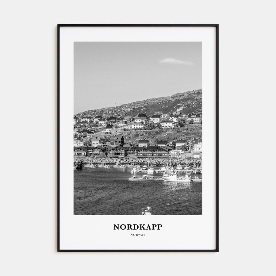 Nordkapp Portrait B&W Poster