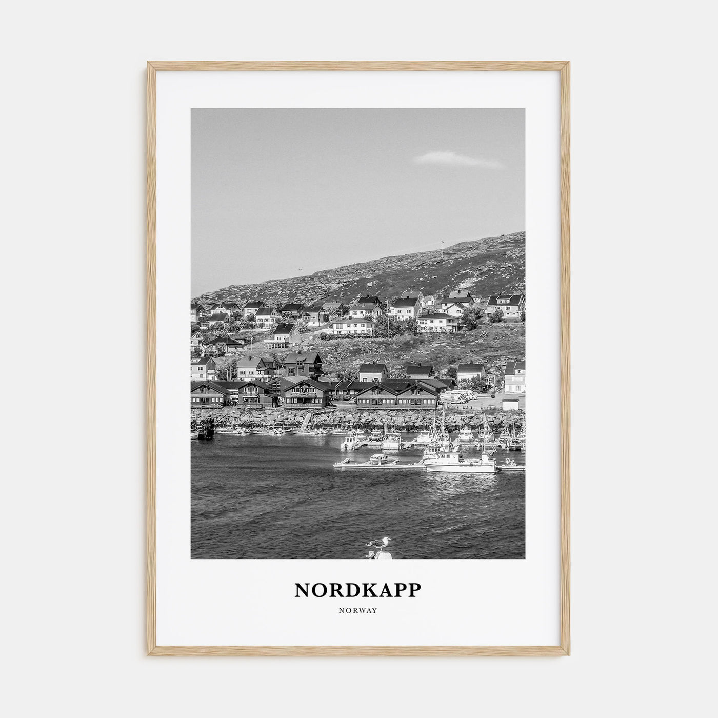 Nordkapp Portrait B&W Poster