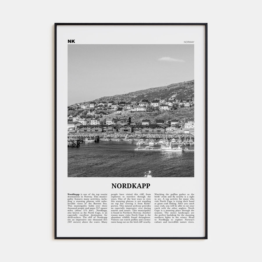 Nordkapp Travel B&W Poster