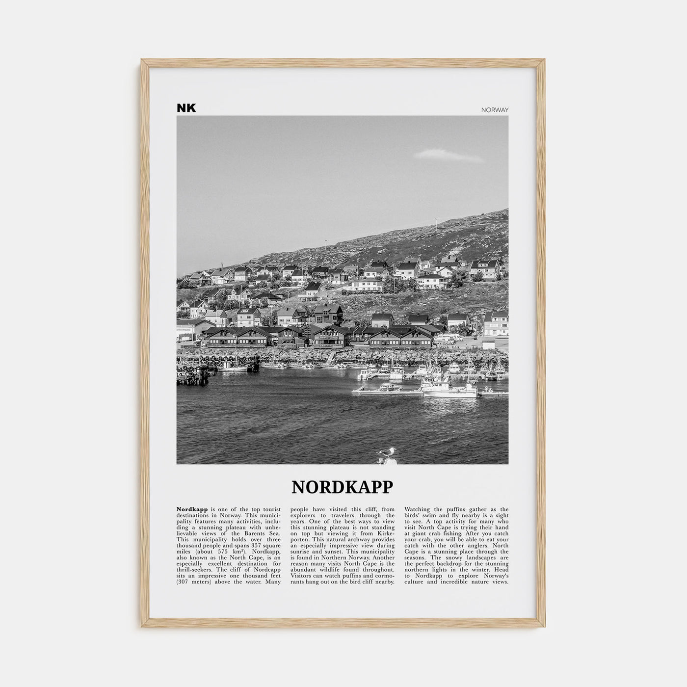 Nordkapp Travel B&W Poster