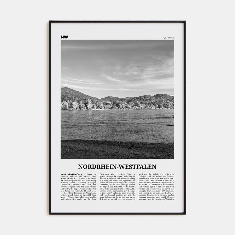 Nordrhein-Westfalen Travel B&W Poster