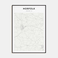 Norfolk, England Map Portrait Poster