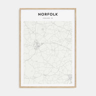 Norfolk, England Map Portrait Poster