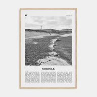 Norfolk, England Travel B&W Poster