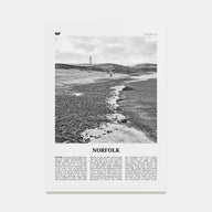 Norfolk, England Travel B&W Poster