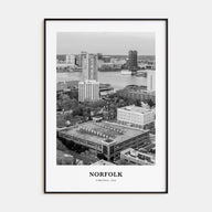 Norfolk, Virginia Portrait B&W Poster