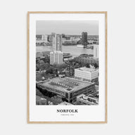 Norfolk, Virginia Portrait B&W Poster