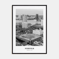 Norfolk, Virginia Portrait B&W Poster