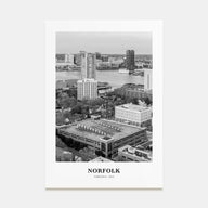 Norfolk, Virginia Portrait B&W Poster