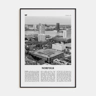 Norfolk, Virginia Travel B&W Poster