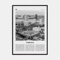 Norfolk, Virginia Travel B&W Poster
