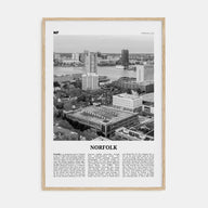 Norfolk, Virginia Travel B&W Poster