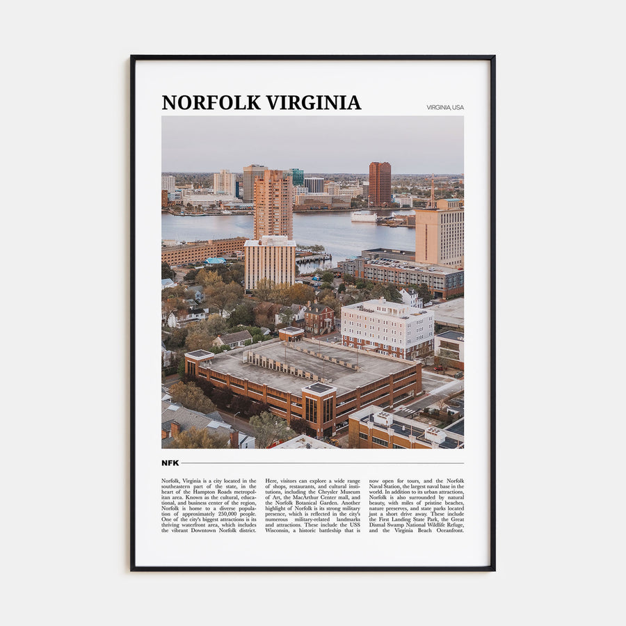 Norfolk, Virginia Travel Color Poster
