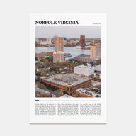 Norfolk, Virginia Travel Color Poster