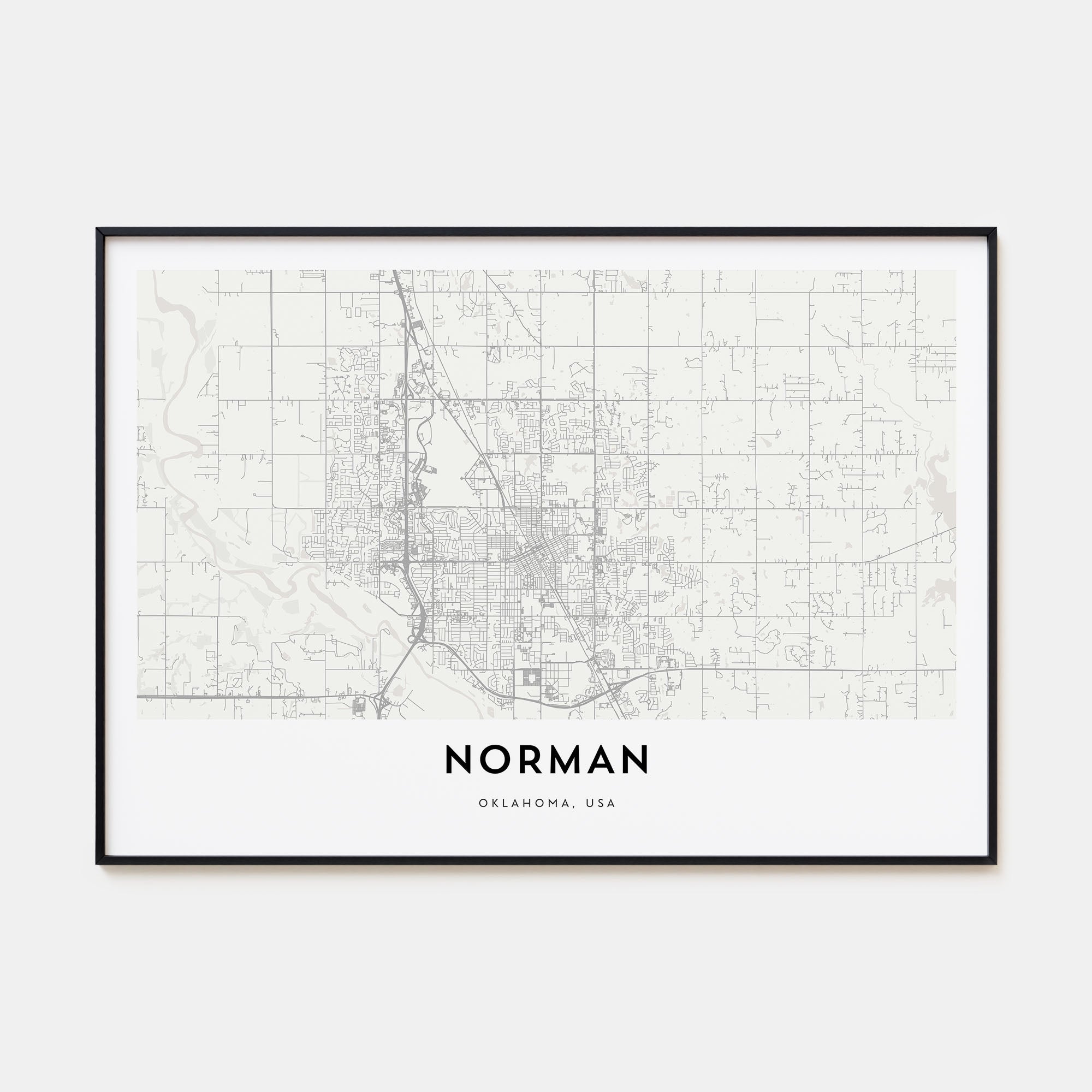 Norman Map Landscape Poster