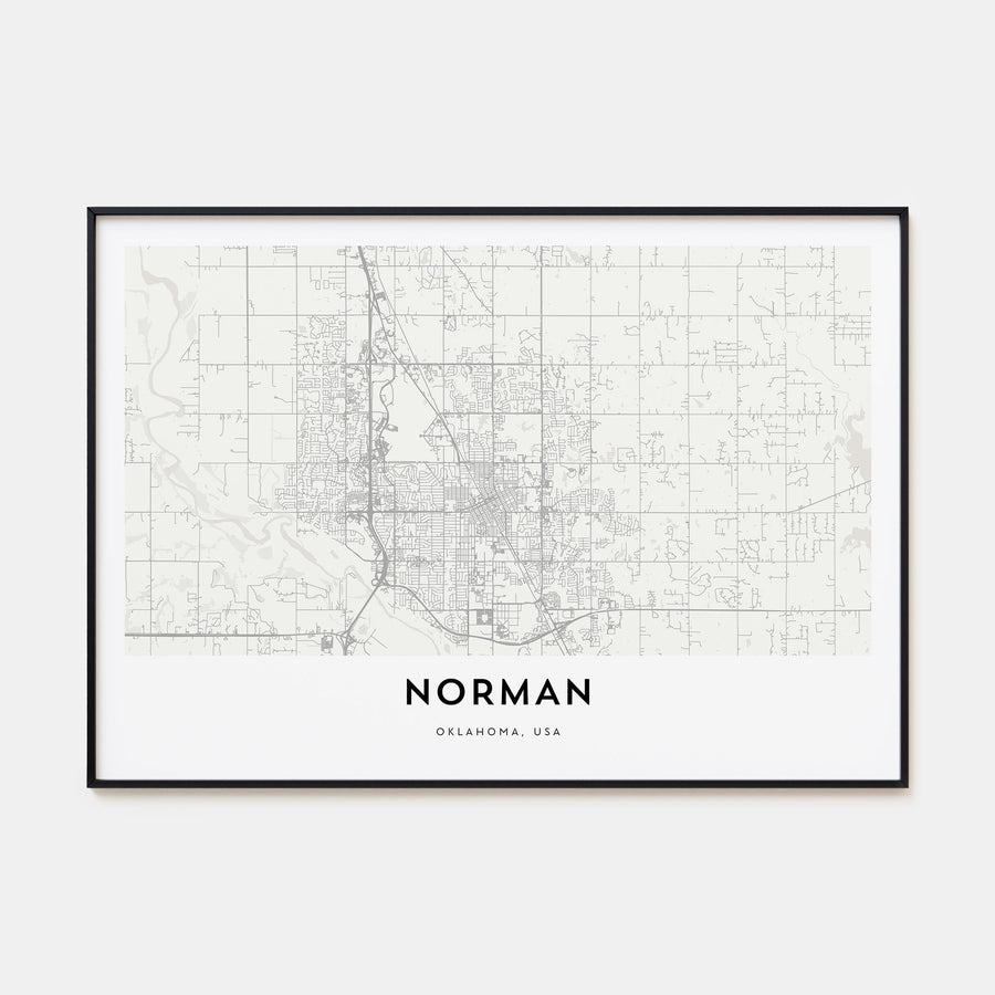 Norman Map Landscape Poster