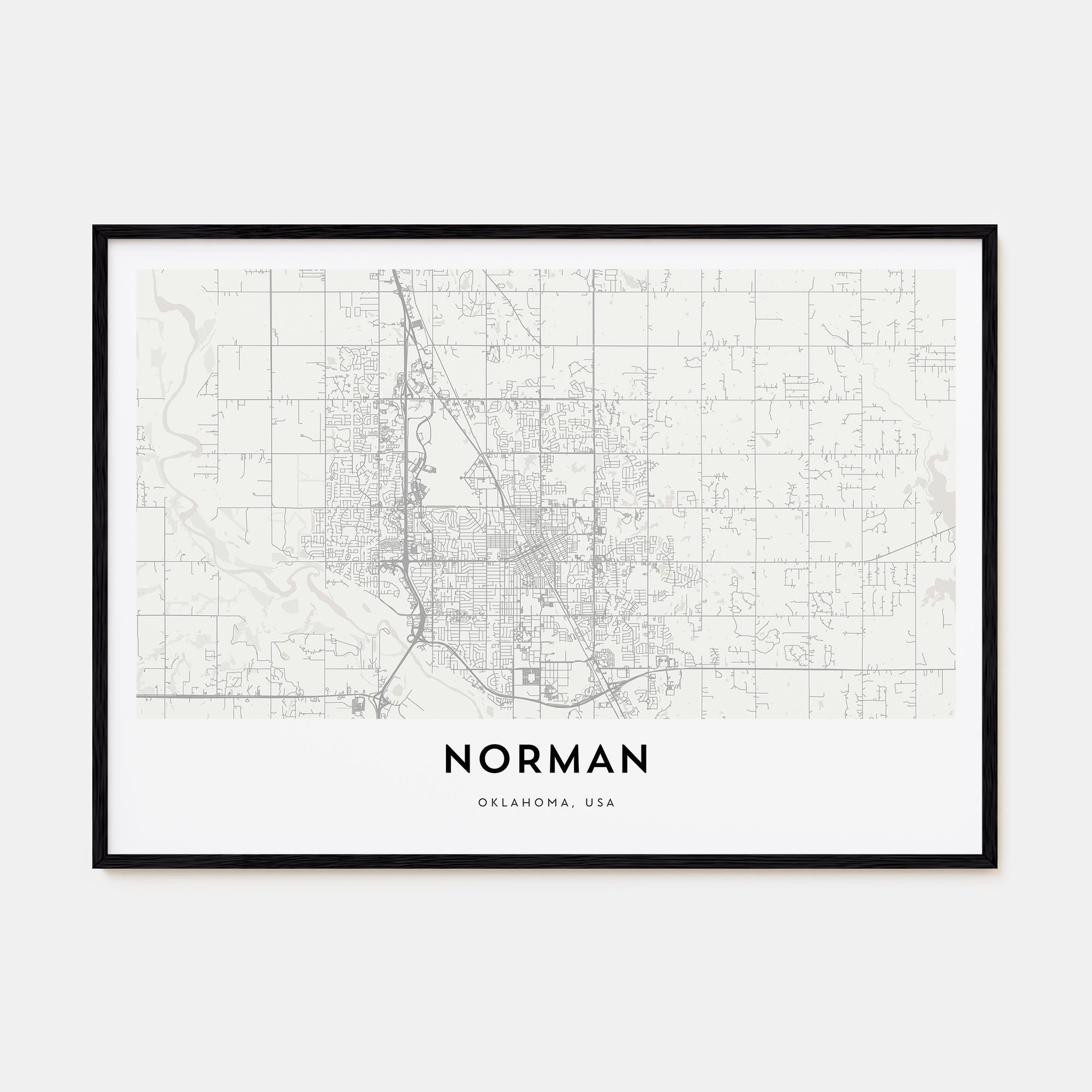 Norman Map Landscape Poster