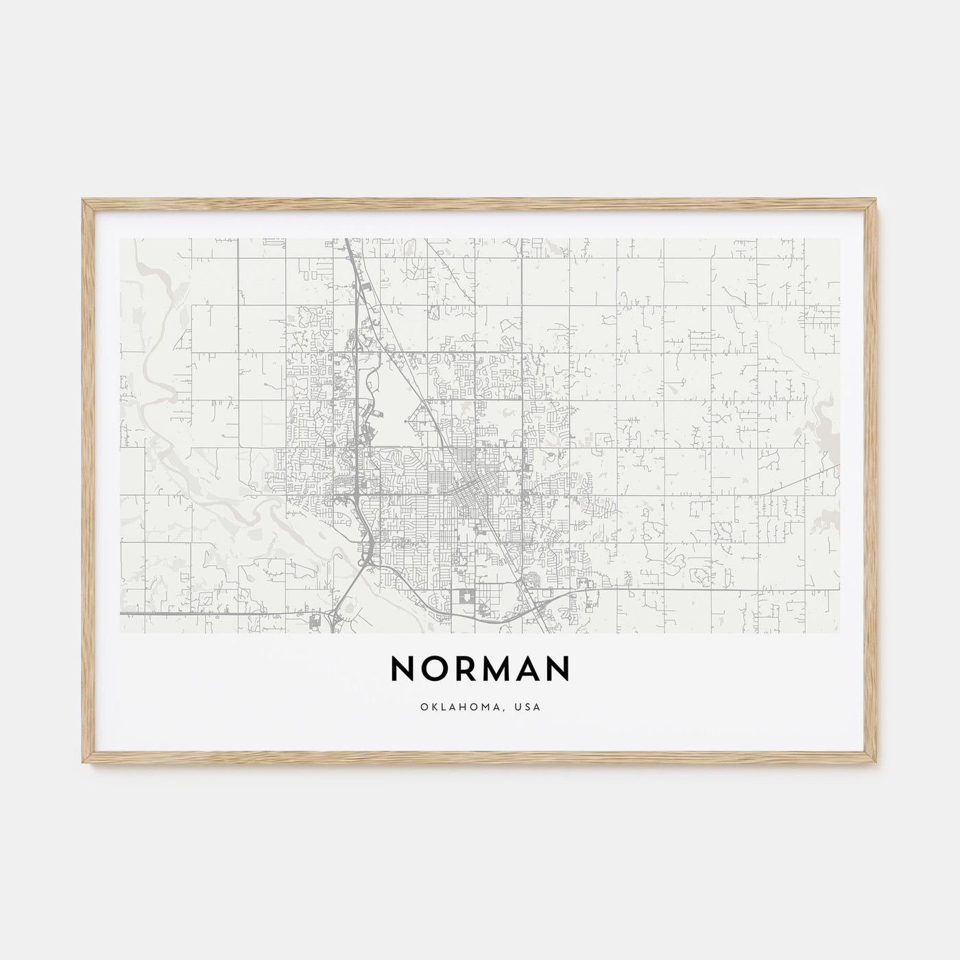 Norman Map Landscape Poster