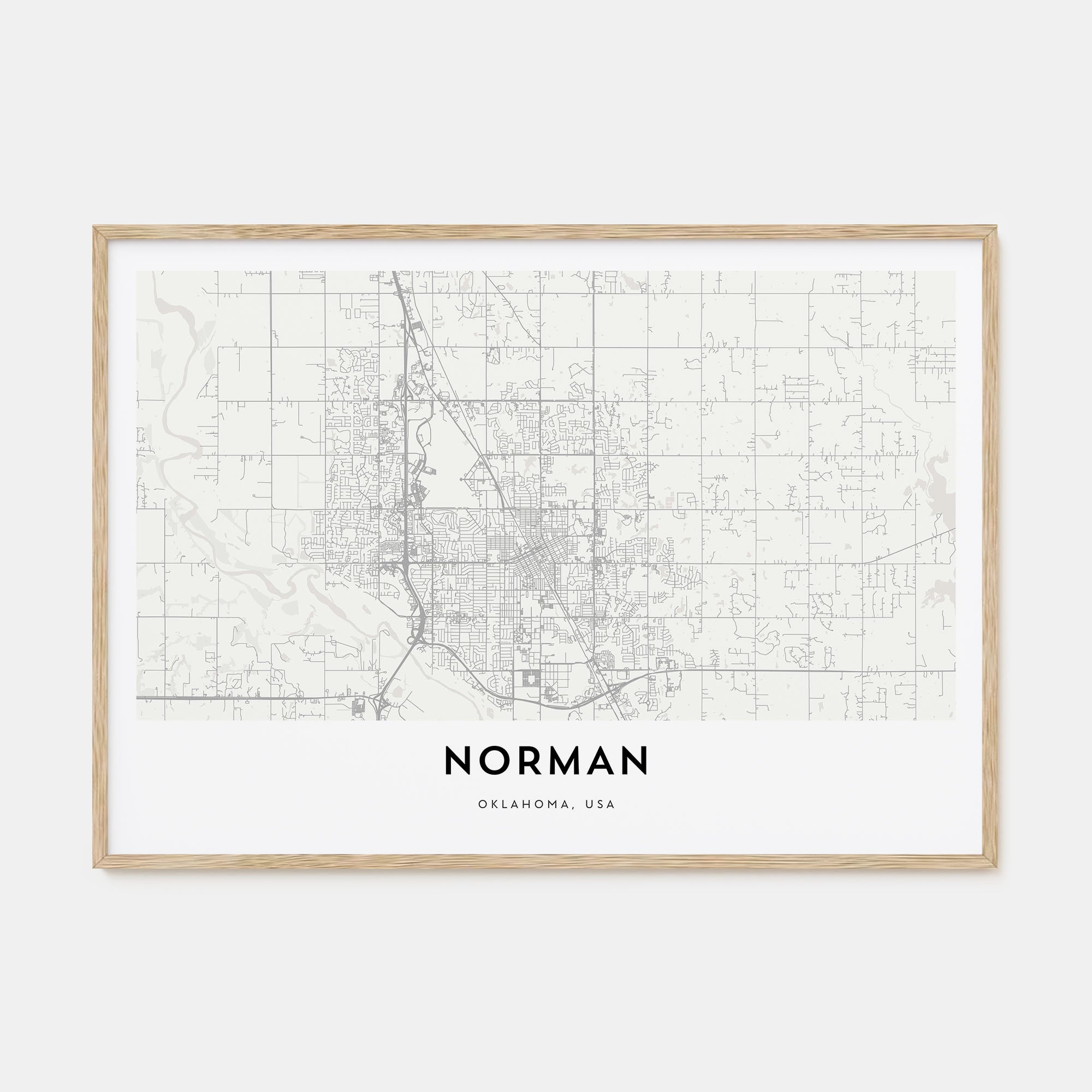 Norman Map Landscape Poster