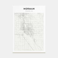 Norman Map Portrait Poster
