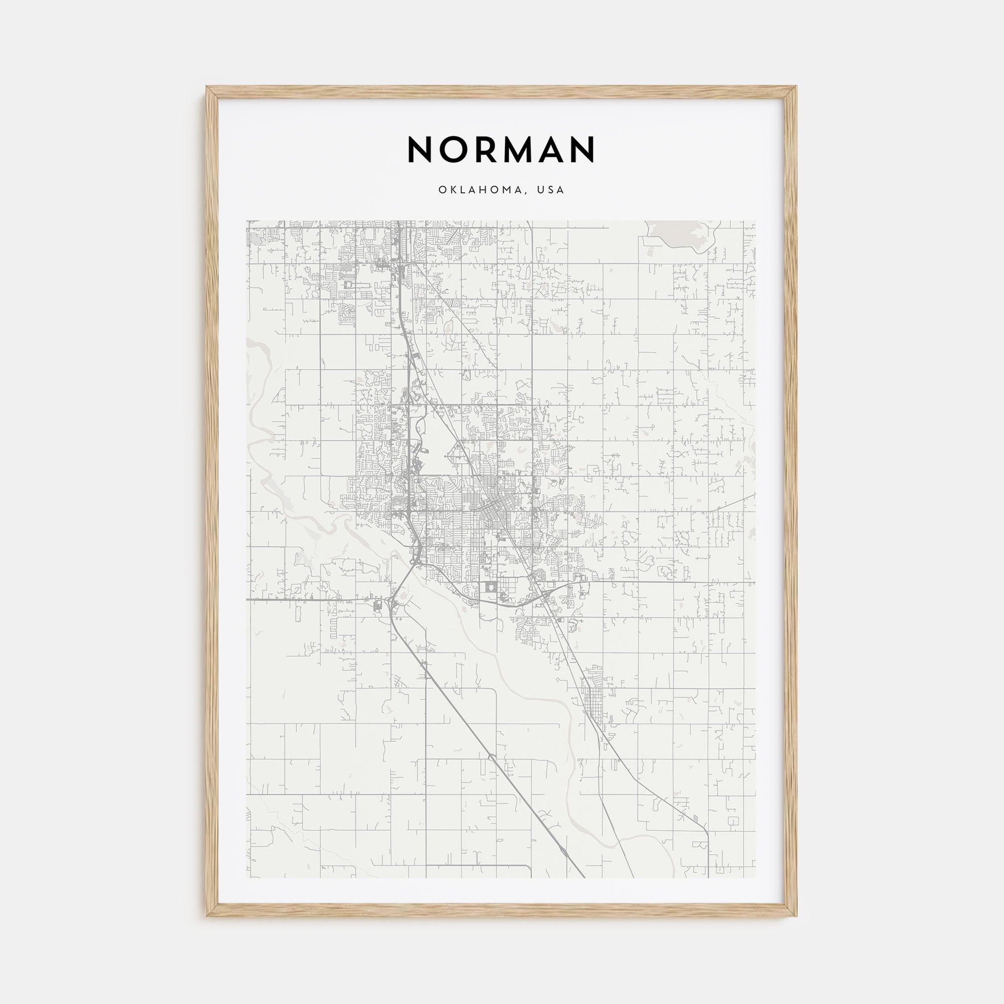 Norman Map Portrait Poster
