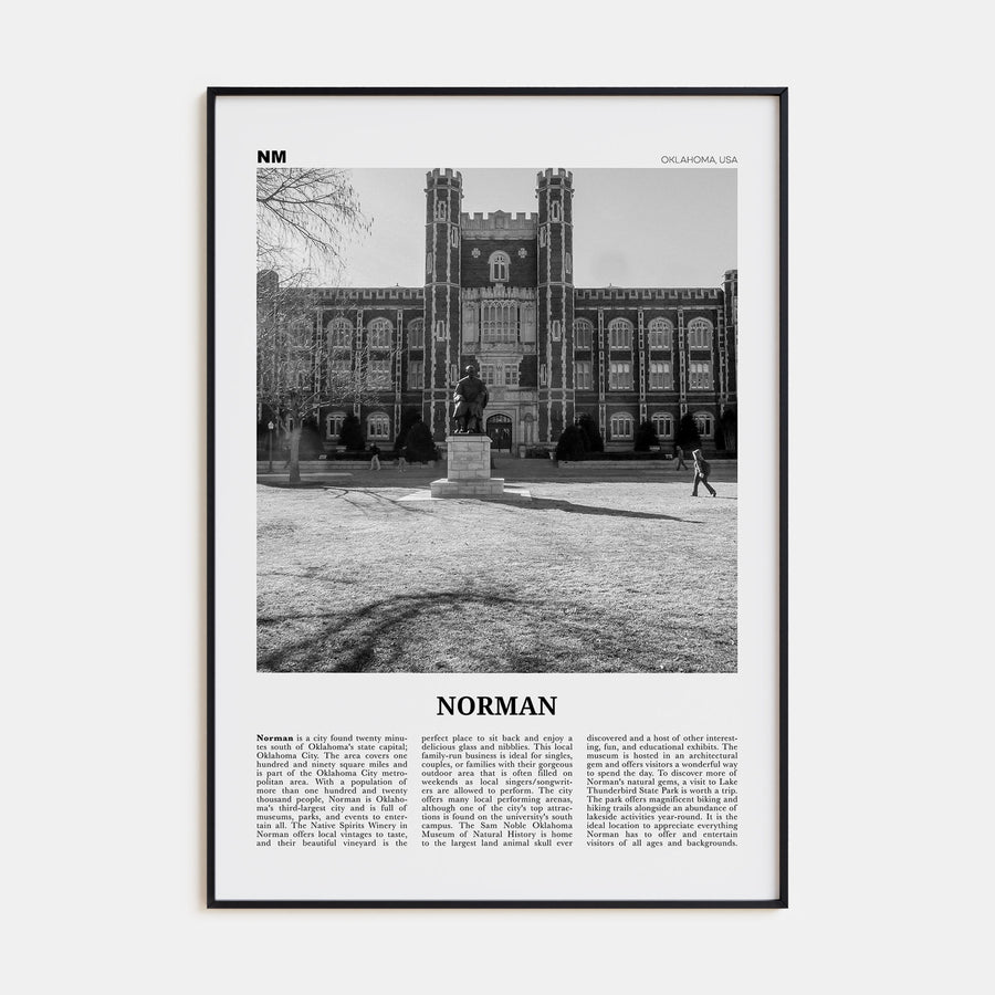 Norman Travel B&W Poster