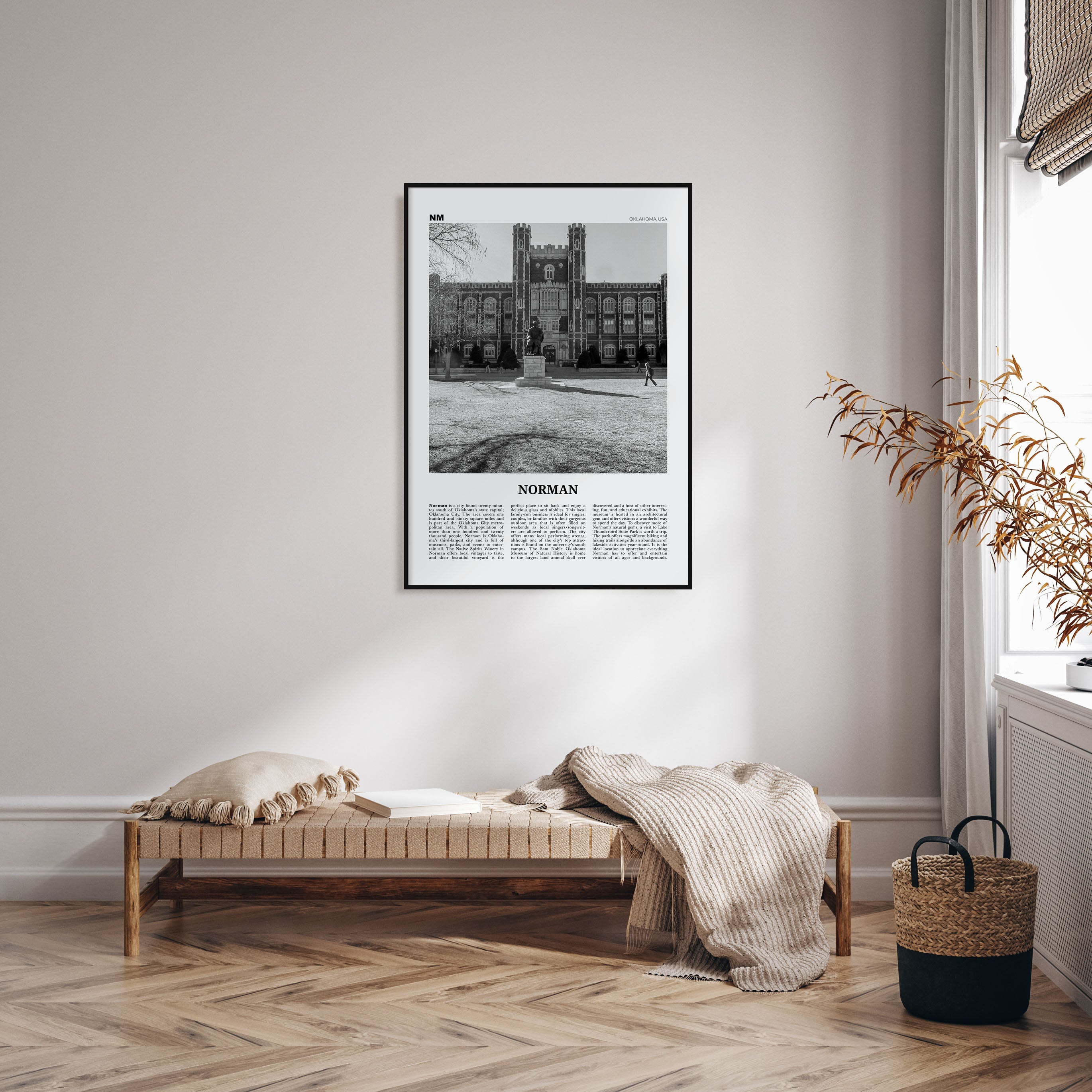 Norman Travel B&W Poster