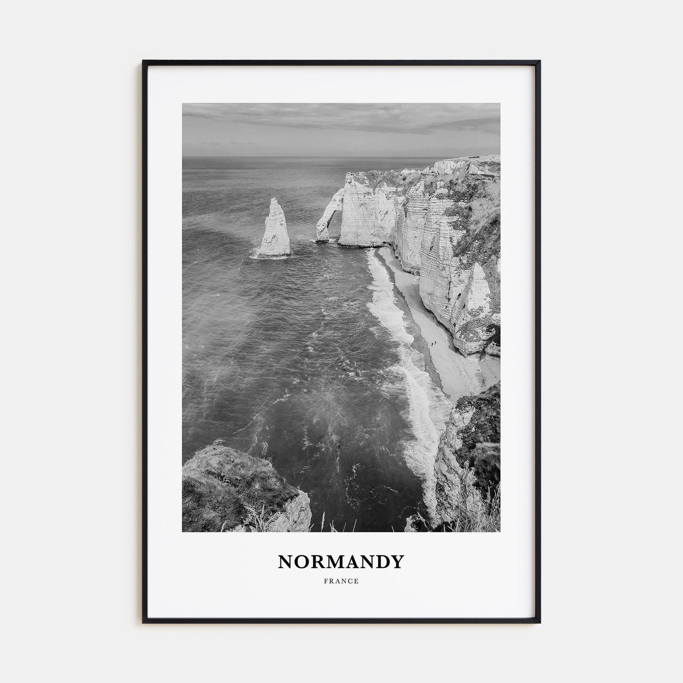Normandy Portrait B&W Poster