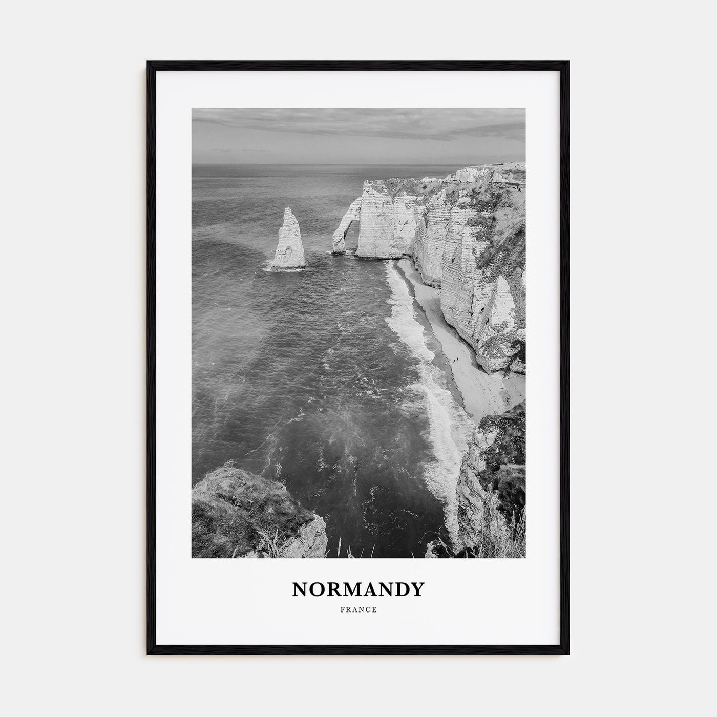 Normandy Portrait B&W Poster