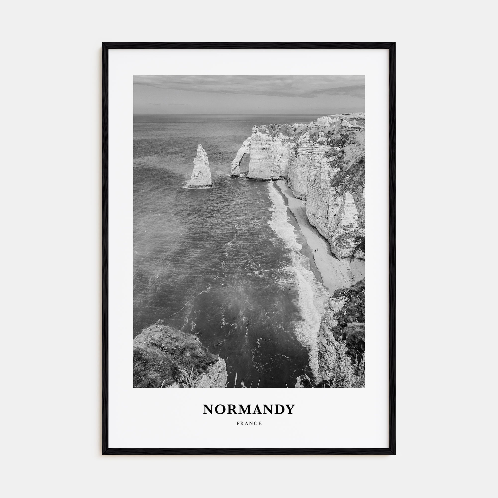 Normandy Portrait B&W Poster