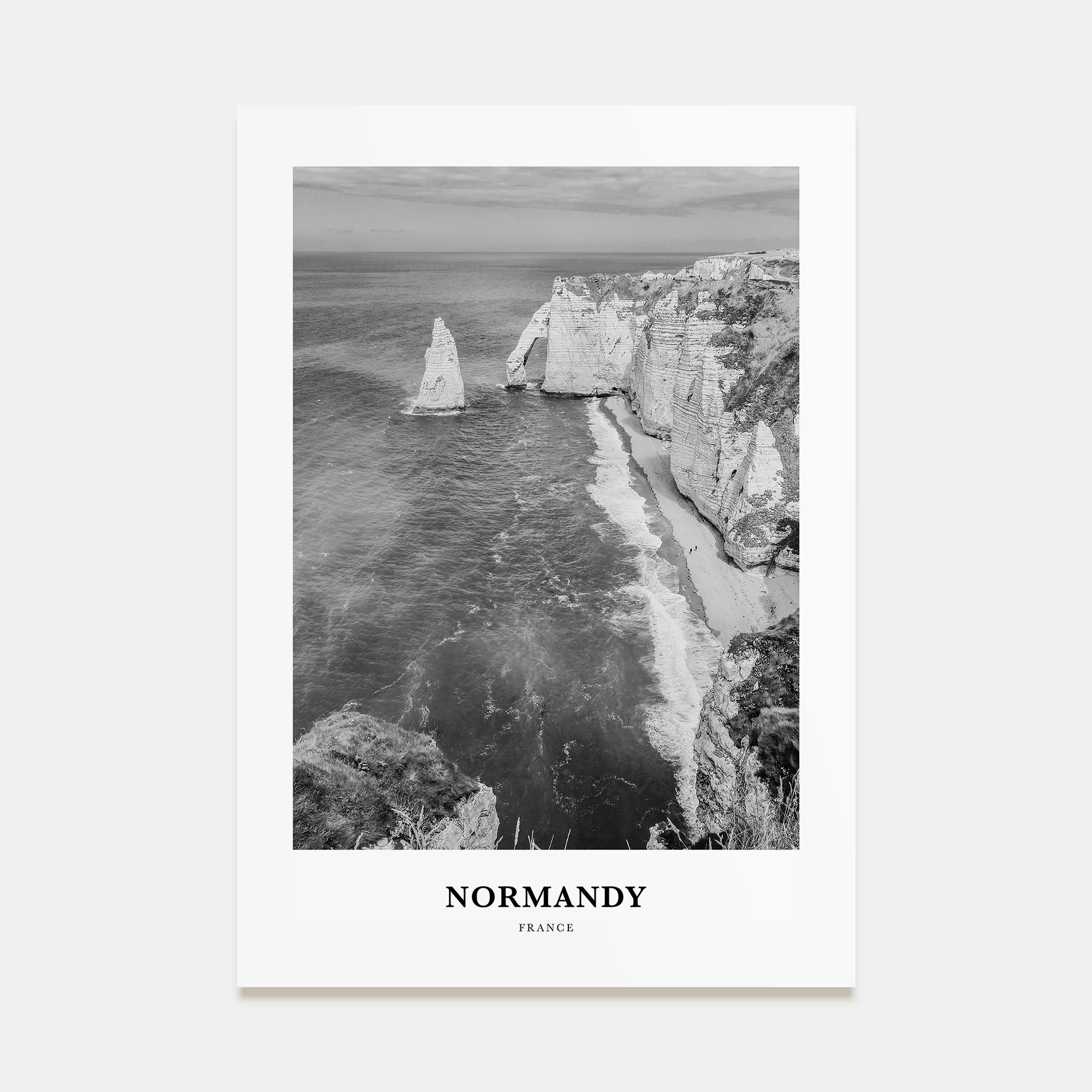 Normandy Portrait B&W Poster