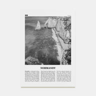 Normandy Travel B&W Poster
