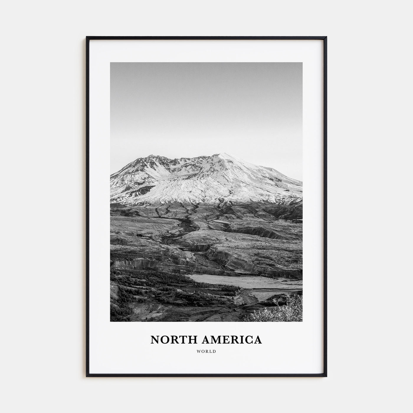 North America Portrait B&W Poster